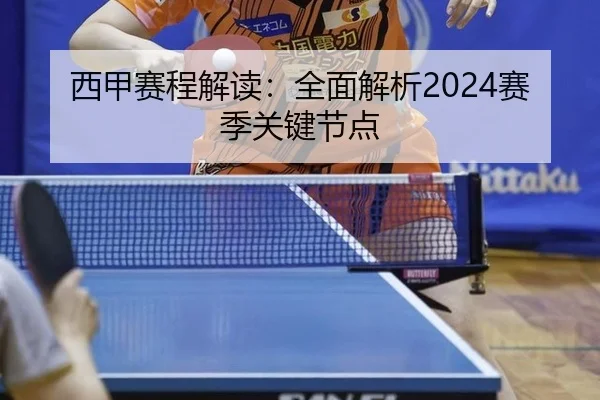 西甲赛程解读：全面解析2024赛季关键节点